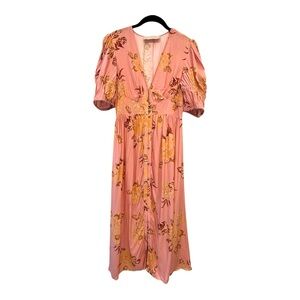 KEEPSAKE THE LABEL Forever Floral Midi Dress Size XS